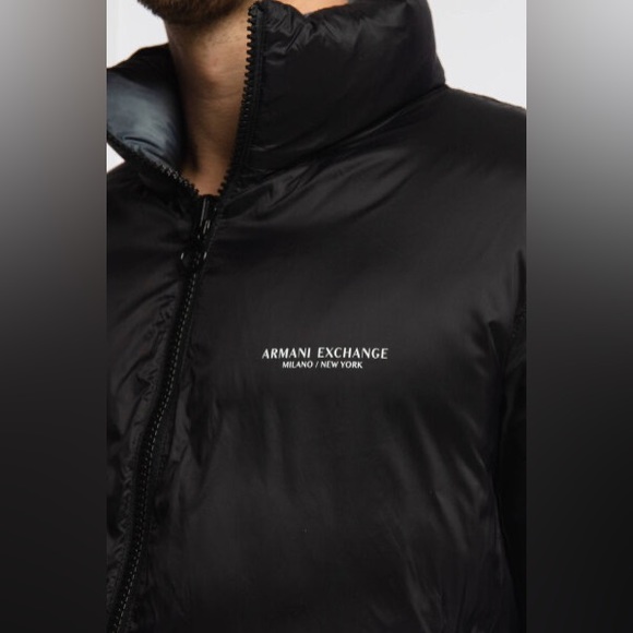 Armani Exchange Puffer Jacket Green Black Reversible 6KZBL3A ZNMKZ 02CA - Picture 6 of 16